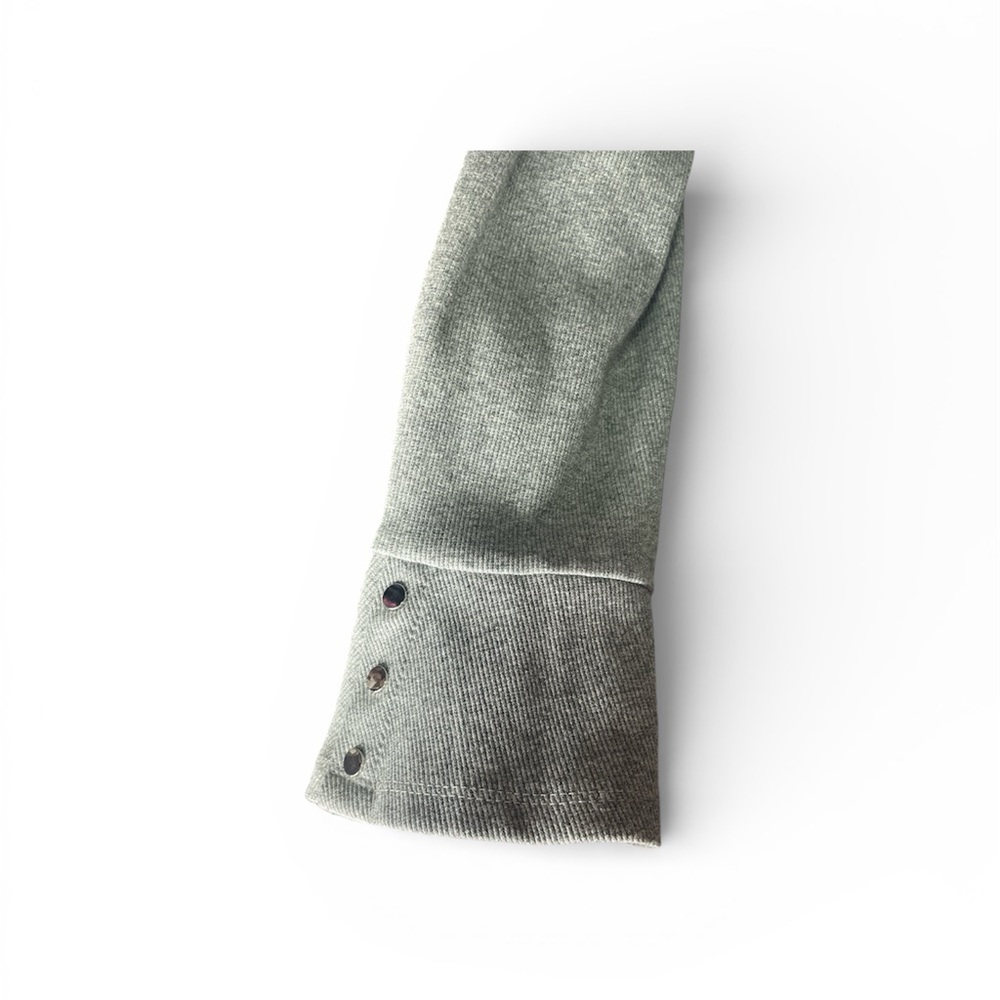 Rafaella Women's Heather Gray Asymmetrical Cowl Neck Sweater - Picture 4 of 6